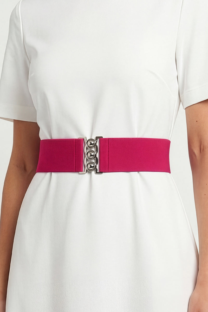 belt dress Classic Triple Eye-Hook Dress Belt - Hot Pink - UK Size 22