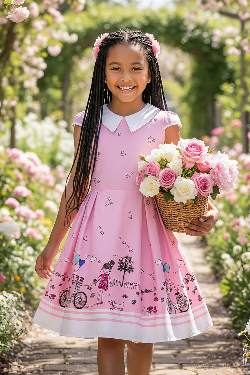 Kids Olivia Polka Dot Dress - Pink – BlackButterfly