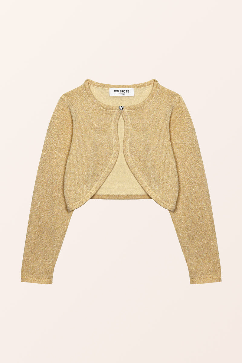 Girls Sparkly Bolero Gold