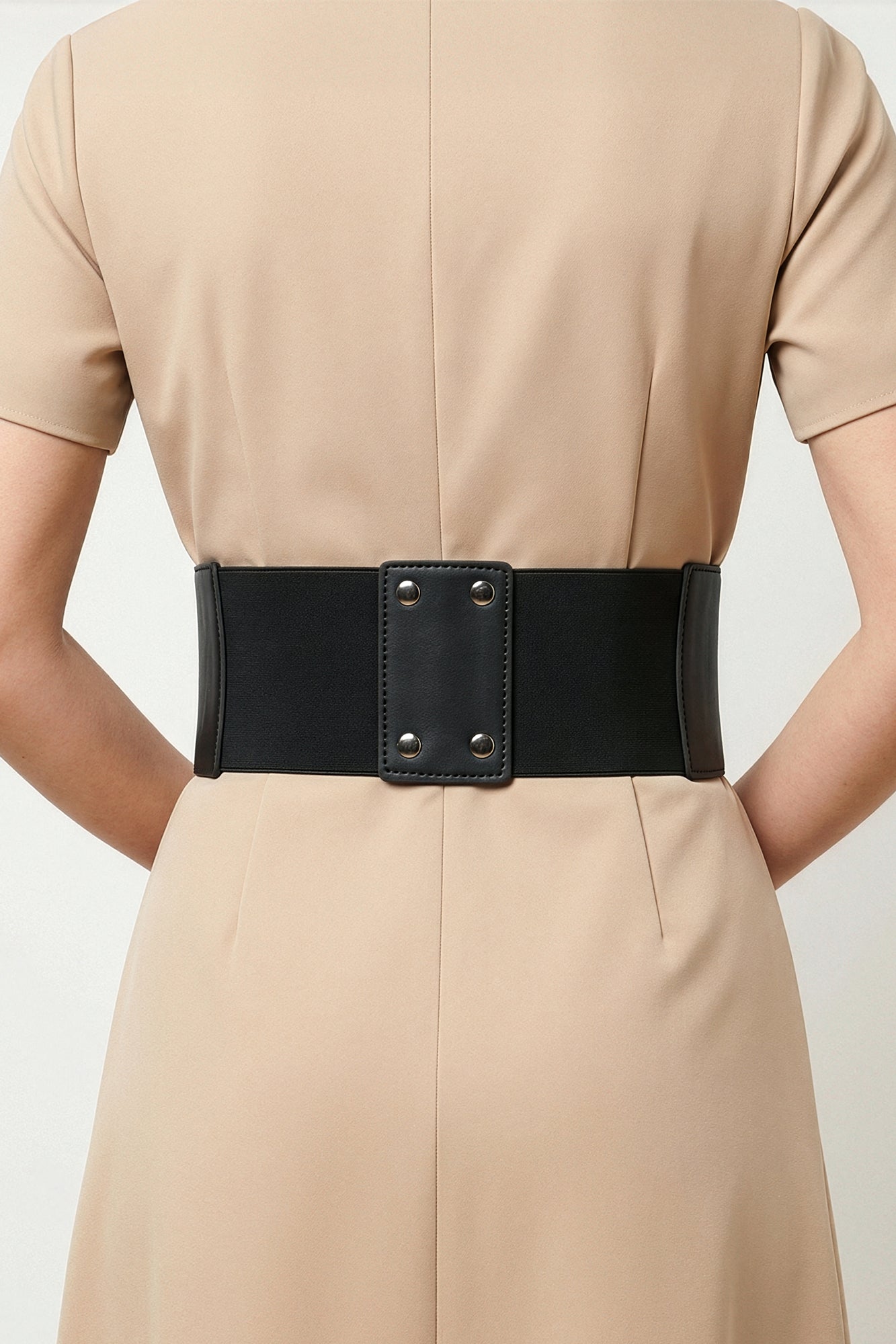 7626 Chic Full Grain Leather Elastic Belt, Wide Adjustable Corset s-l1200.jpg main image 4