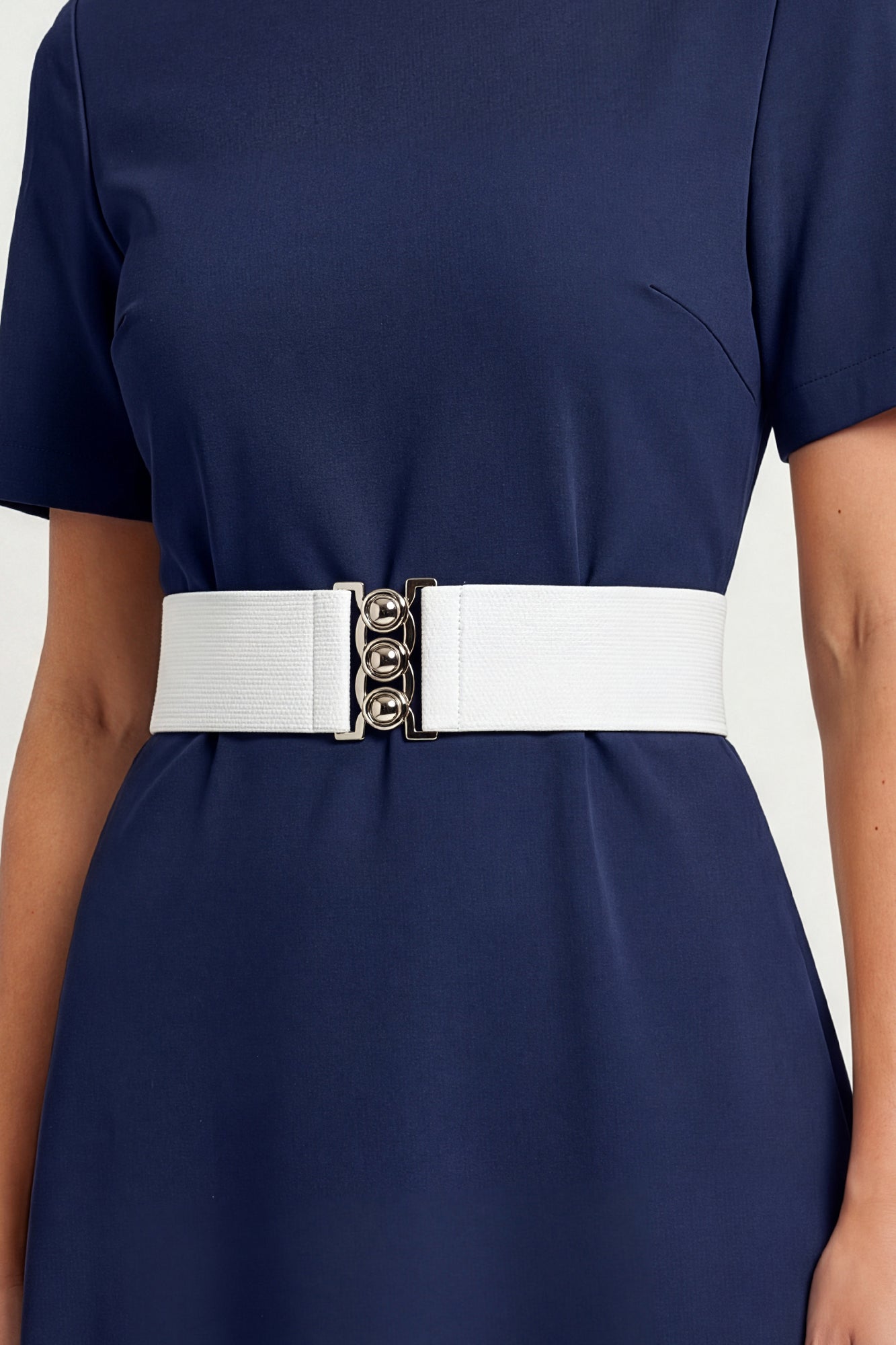 white waist belt for dress Wide Elastic Waist Cinch Stretch Waistband Retro Clasp Buckle Belt
