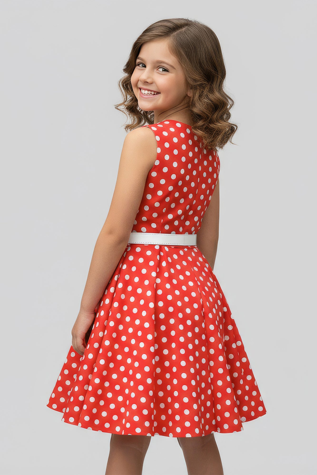 Kids Audrey Polka Dot Dress - Red  BlackButterfly