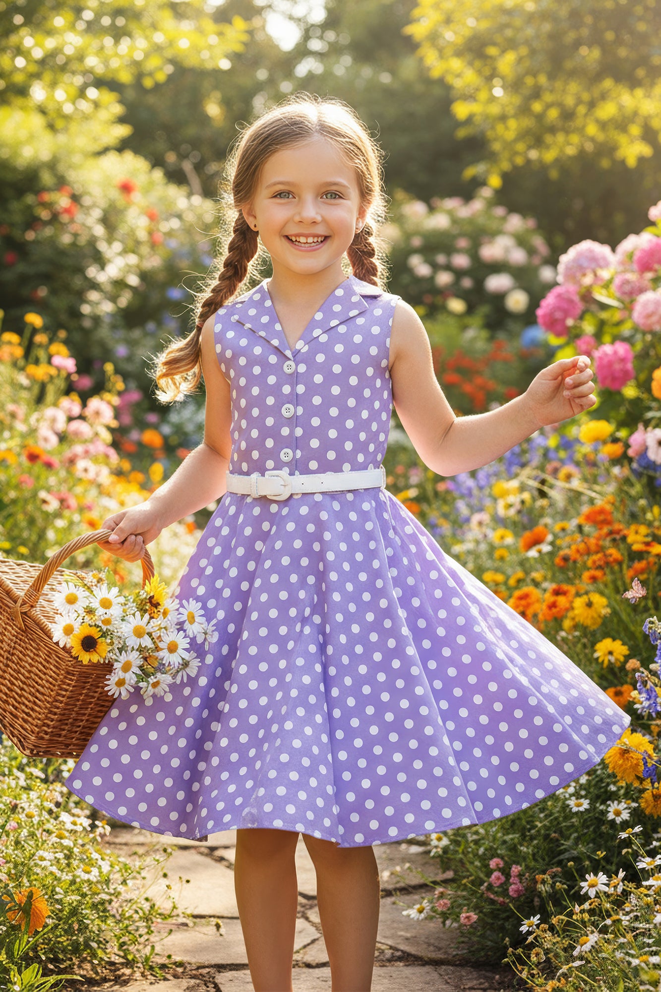 Kids Holly Polka Dot Dress