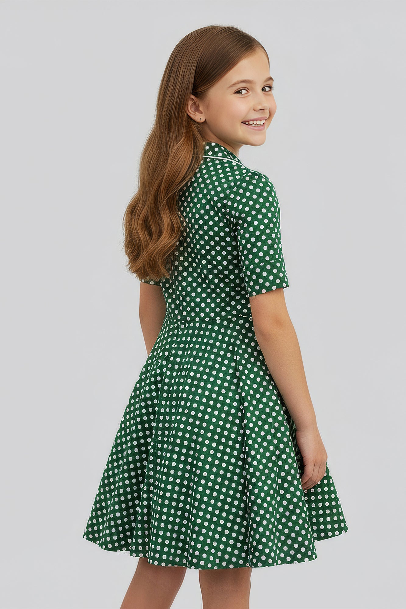 Kids Sabrina Polka Dot Dress