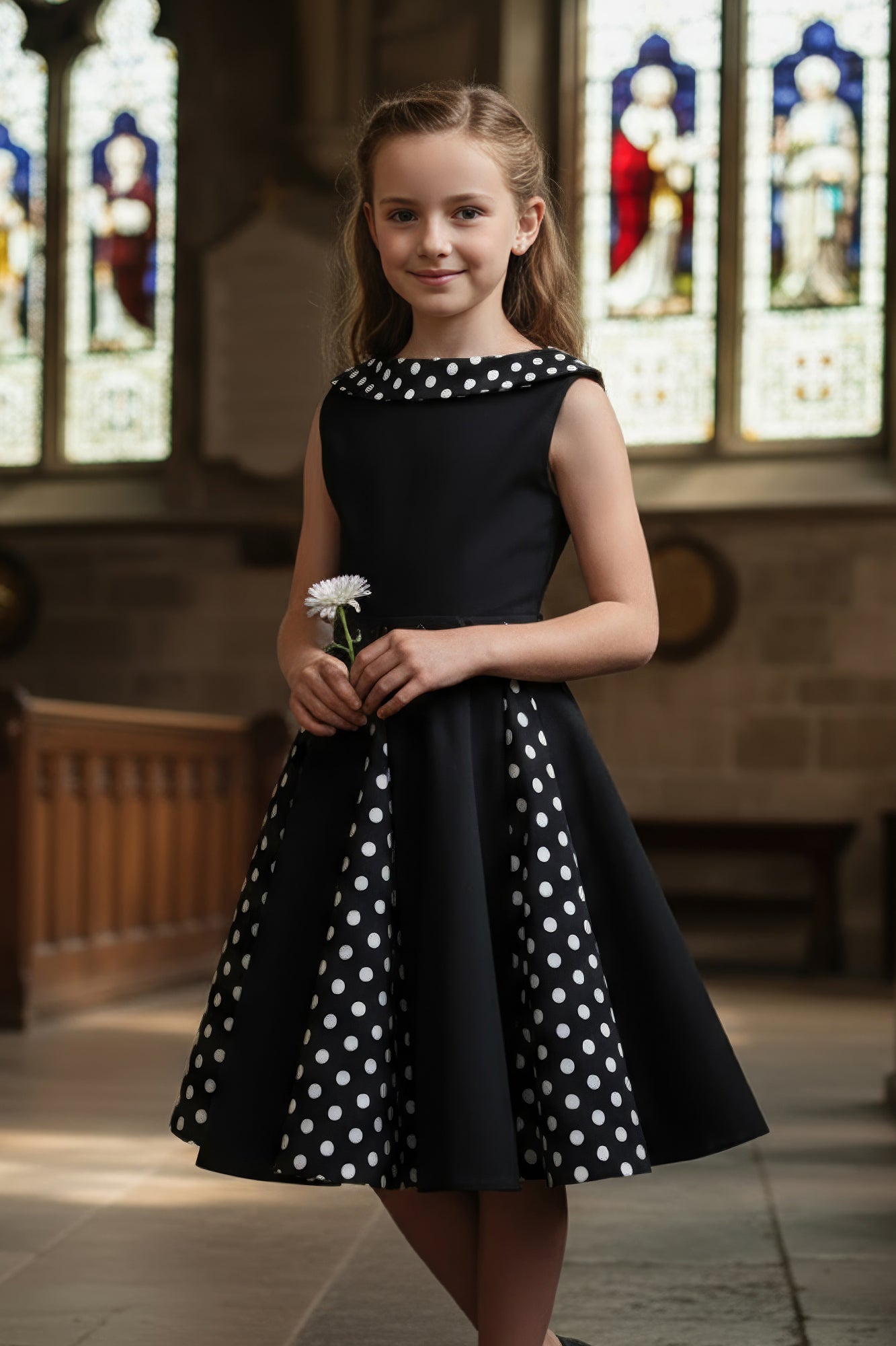 Kids Alexia Polka Dot Dress - Black BlackButterfly Kids Alexia Polka Dot Dress - Black BlackButterfly
