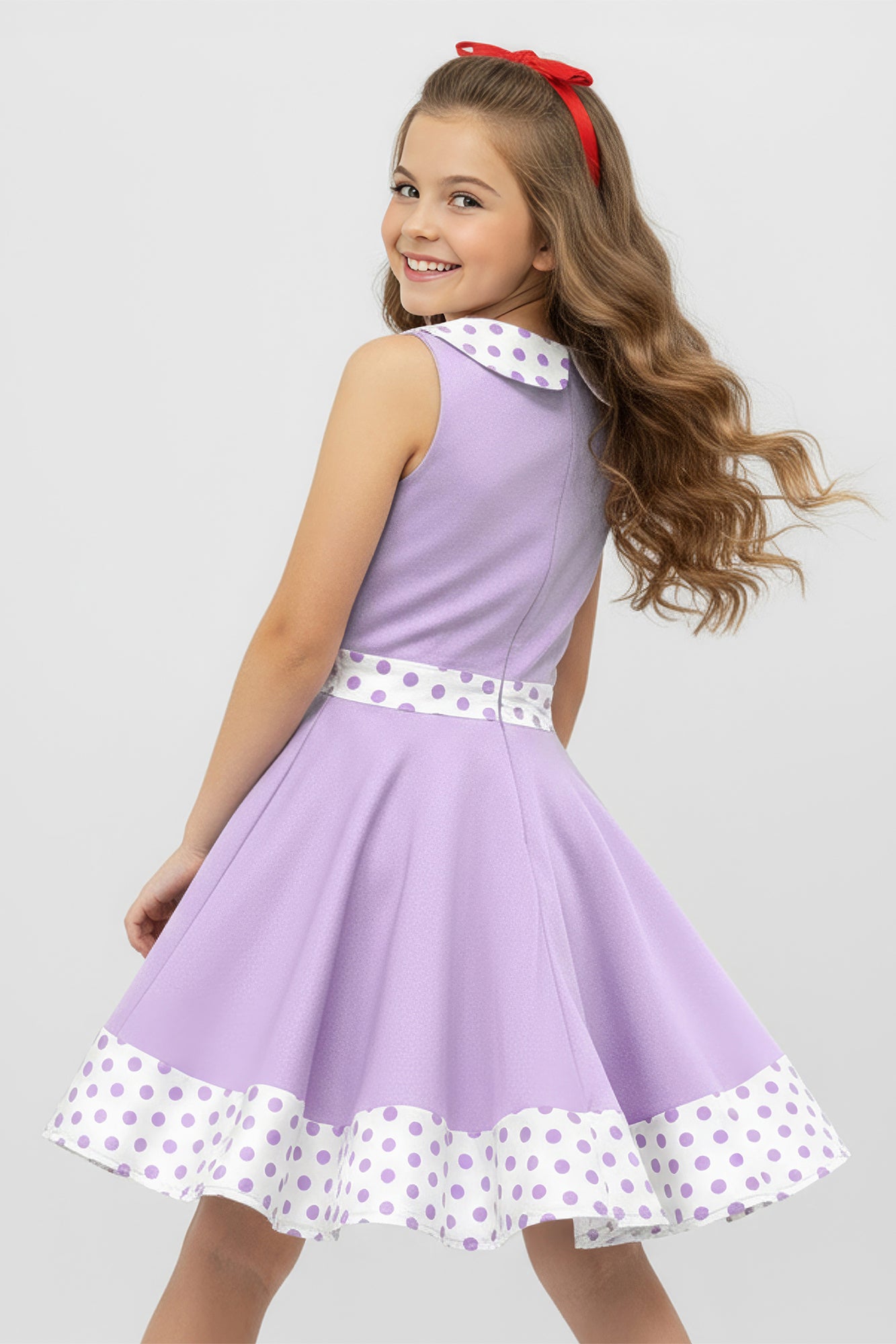 open lace back dress Nina Ricci Puple Polka Dot Dress  Moore Vintage Archive