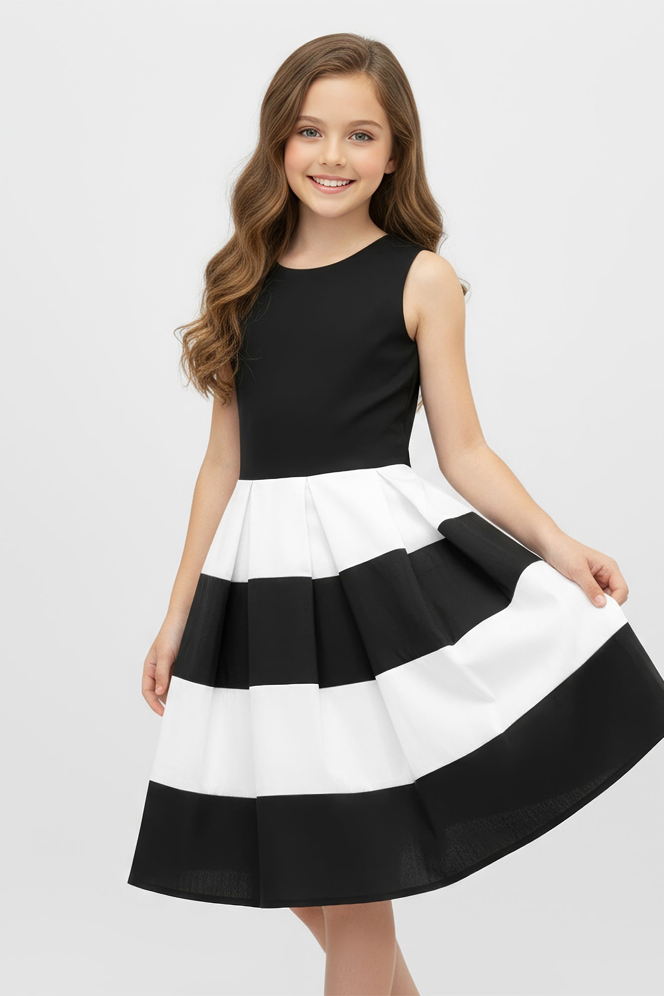Kids Lilly Striped Dress - Black BlackButterfly Kids Lilly Striped Dress - Black BlackButterfly