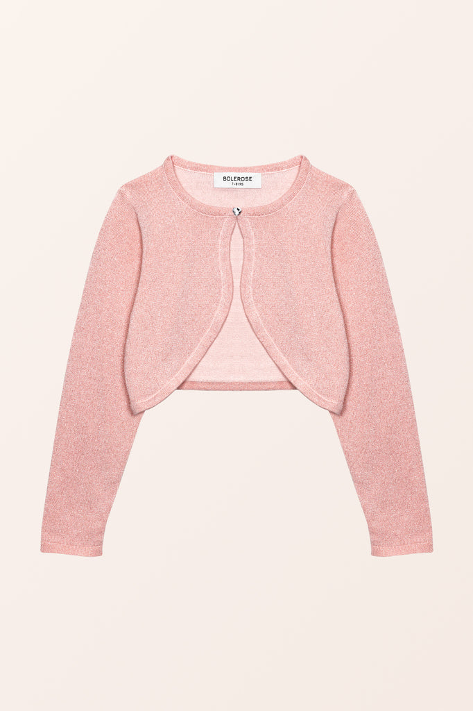 Bolero Scintillante Per Bambine - Cardigan Manica Lunga Con Cuori Diamantati - Cotone Elastico - Foto 10