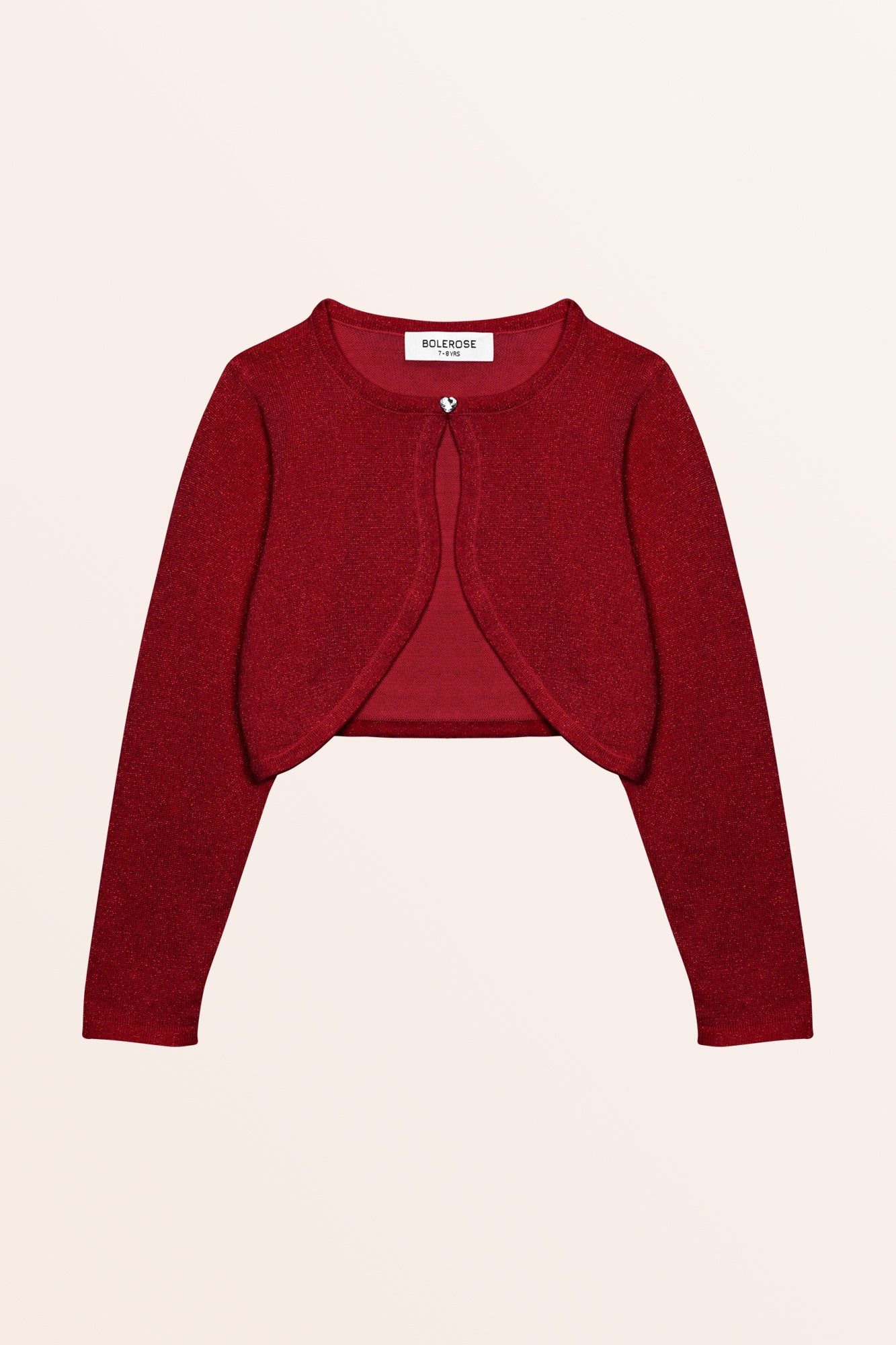 Girls Sparkly Bolero Red