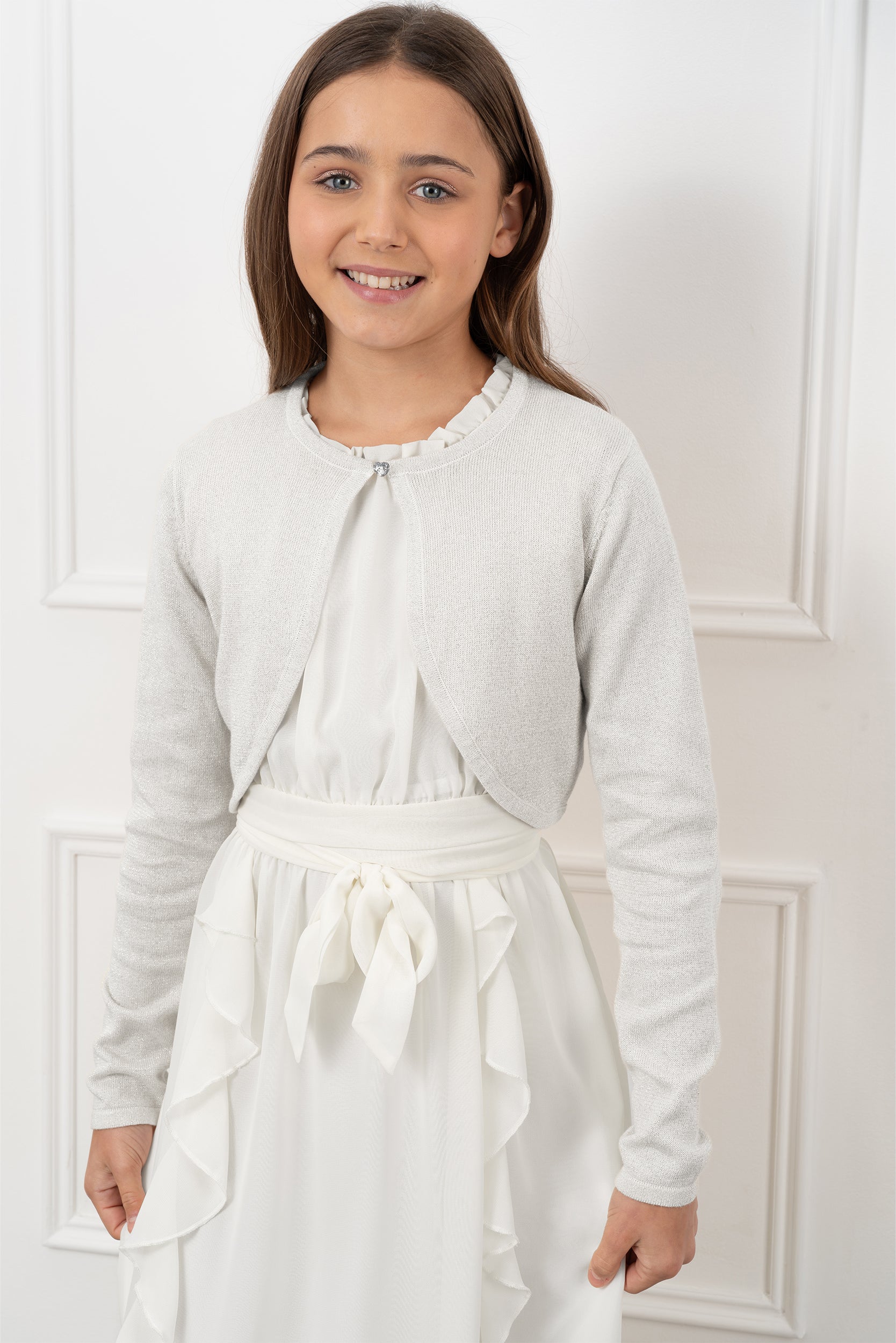 PatPat Cardigan Basique Fille - Boléro Manches Longues Pour Rentrée, Baptême Et Occasions Spéciales