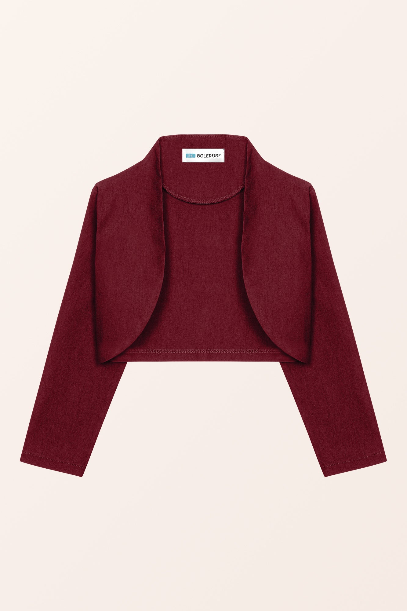 Fashion Secrets Women's Burgundy Wine 3/4 Sleeve Chiffon Bolero Shrug - Cropped Cardigan, Solid, Regular Size
