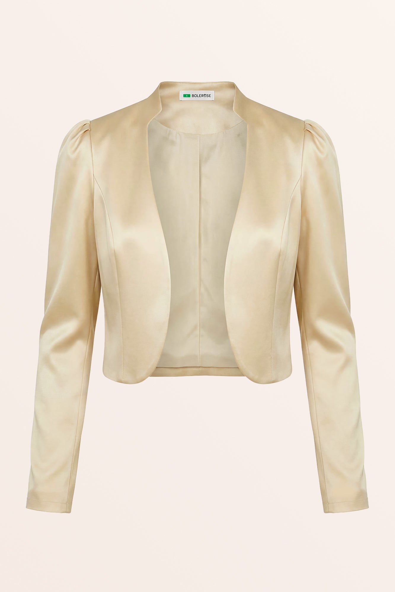 Satin Long Sleeve Jacket - Champagne – BlackButterfly