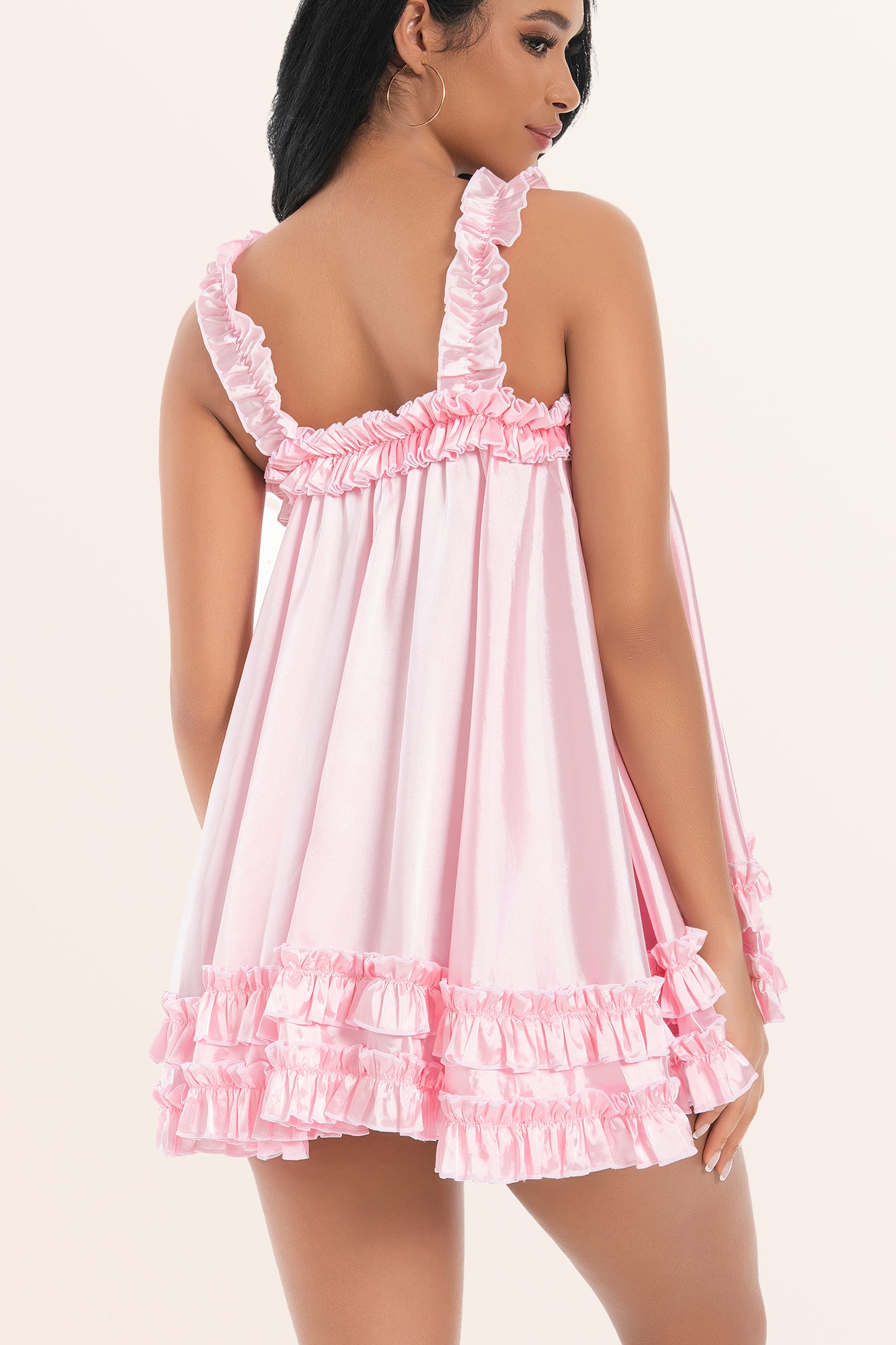 babydoll lingery dress pink Coquette Baby-Doll & G-String Pink 3x/4x at Amazon Women's Clothing store
