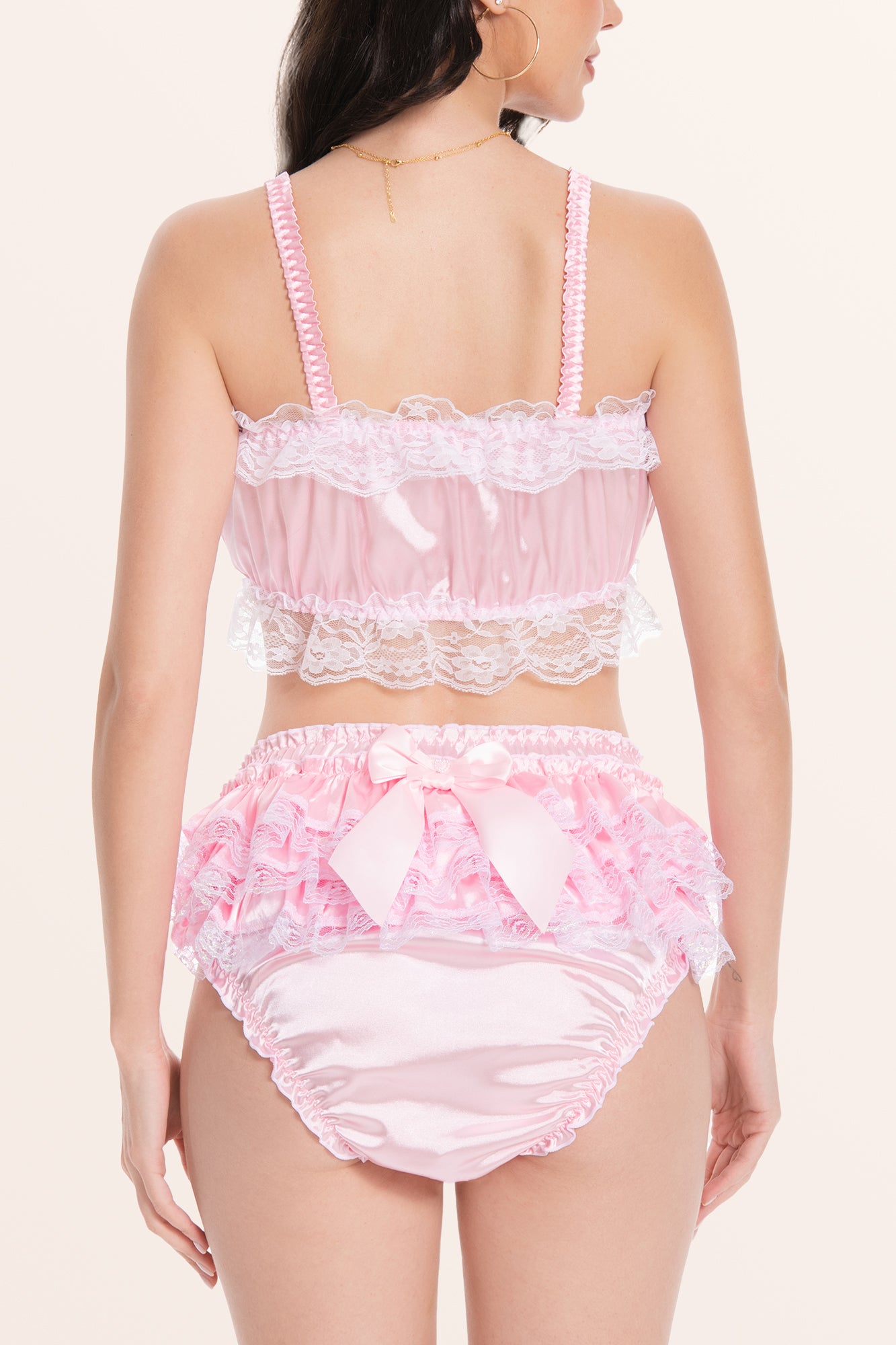 Slip Uomo Intimo Mutandine Sissy Lucido Morbido Raso Lingerie Volant - Foto 10