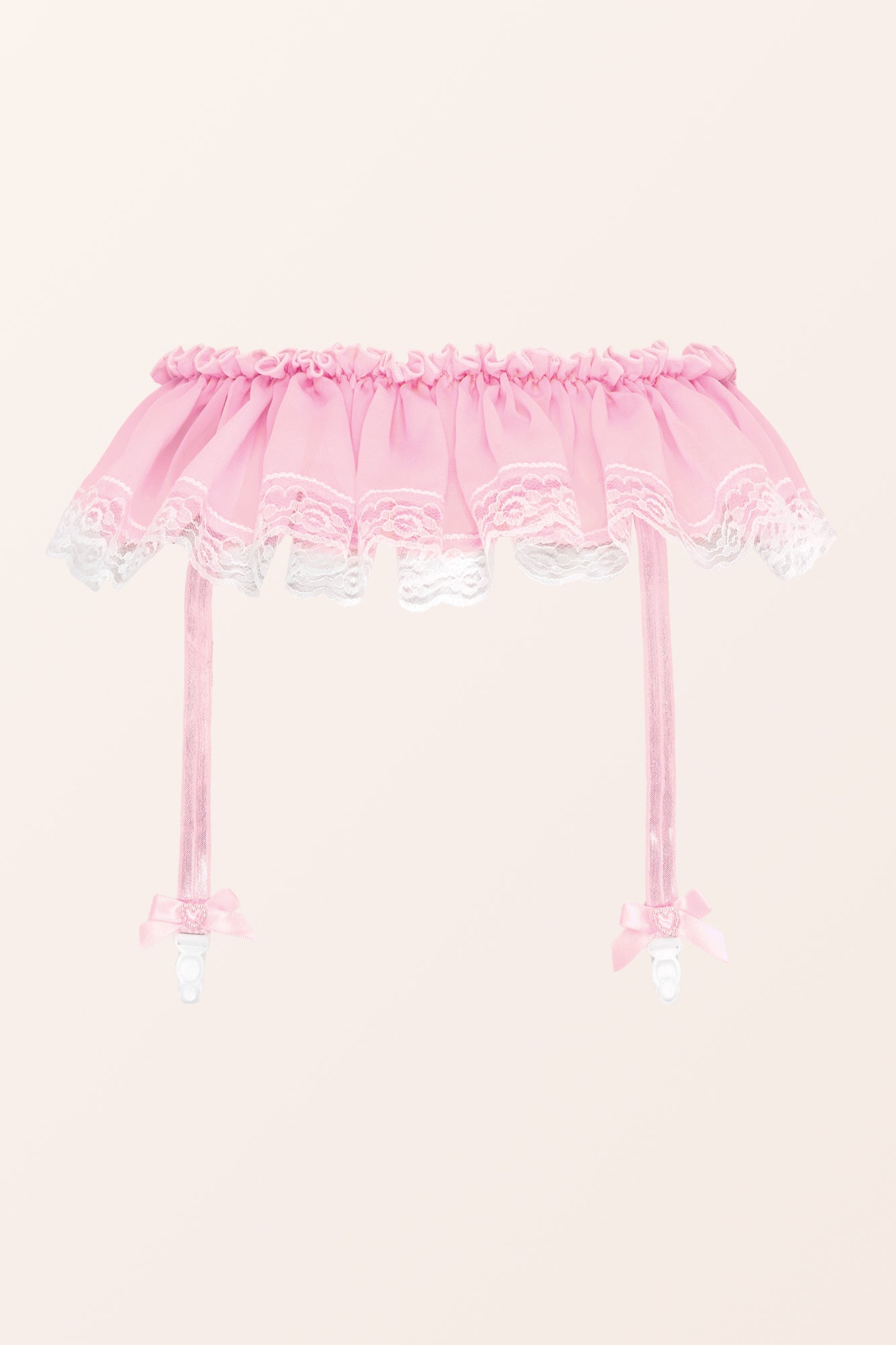 Satini Frilly Lace Sissy Chiffon Sheer Garter Suspender Belt Lingerie Knickers (Baby Pink, XL) Satini Frilly Lace Sissy Chiffon Sheer Garter Suspender Belt Lingerie Knickers (Baby Pink, XL)