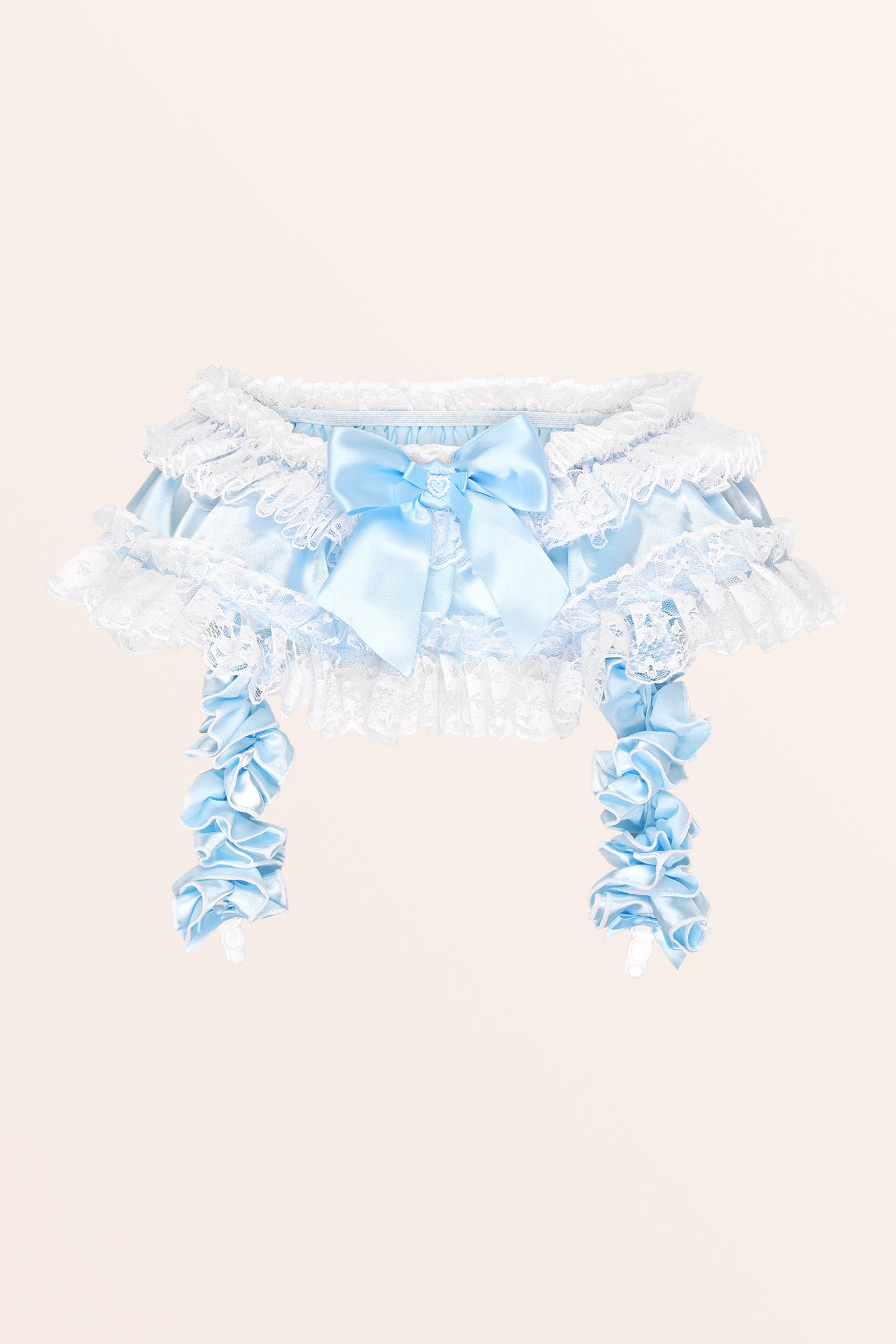 Satini Satin Dentelle Froufroutante Efféiné Shorty Slips Culottes Sous