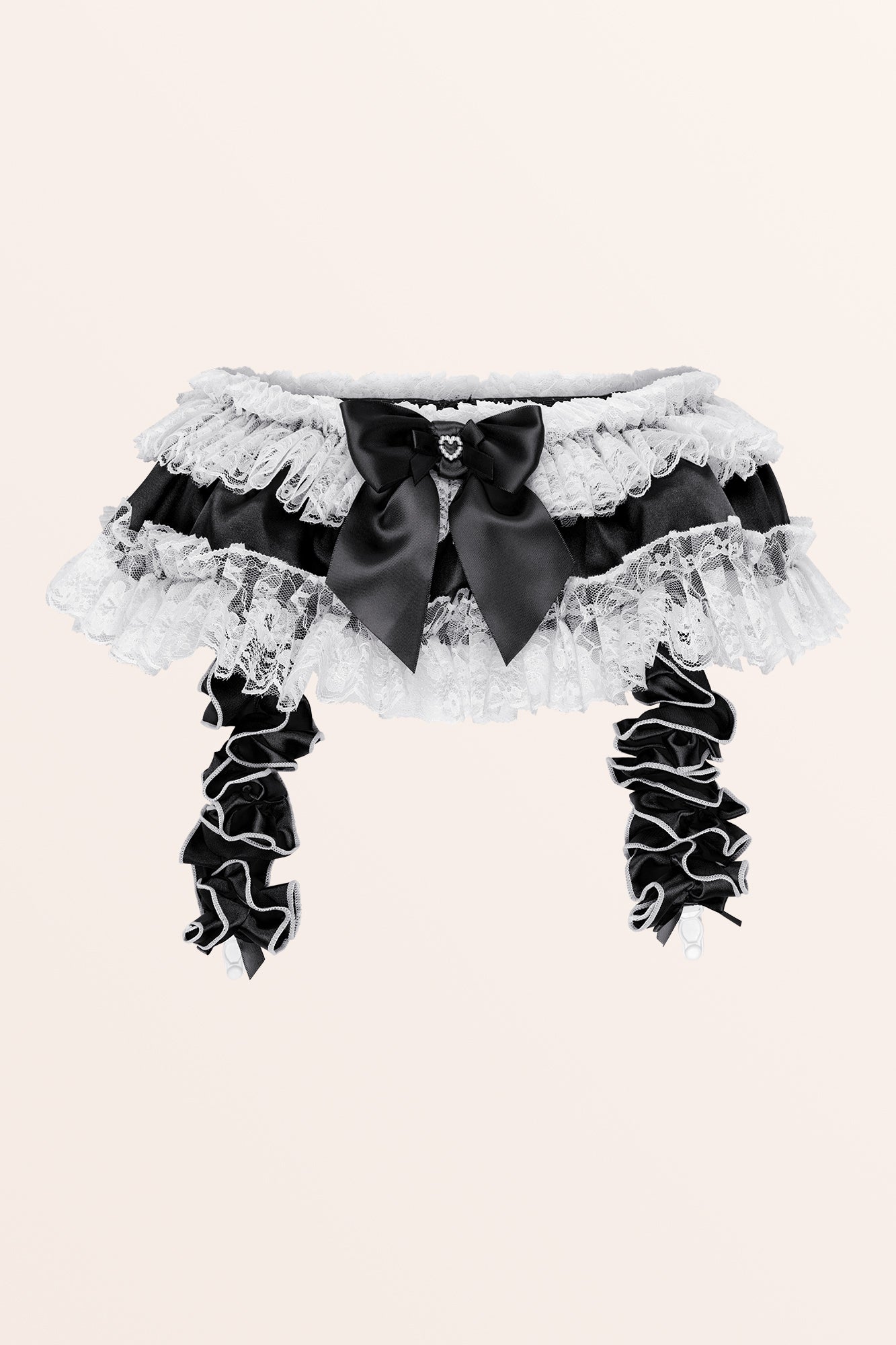 Sissy Satin Suspender Belt - Black BlackButterfly Sissy Satin Suspender Belt - Black BlackButterfly
