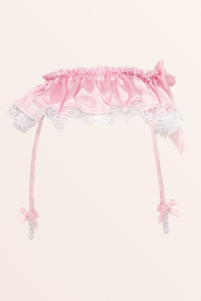 Satin Sissy Suspender Belt Baby Pink BlackButterfly satin-sissy-suspender-belt-baby-pink-blackbutterfly