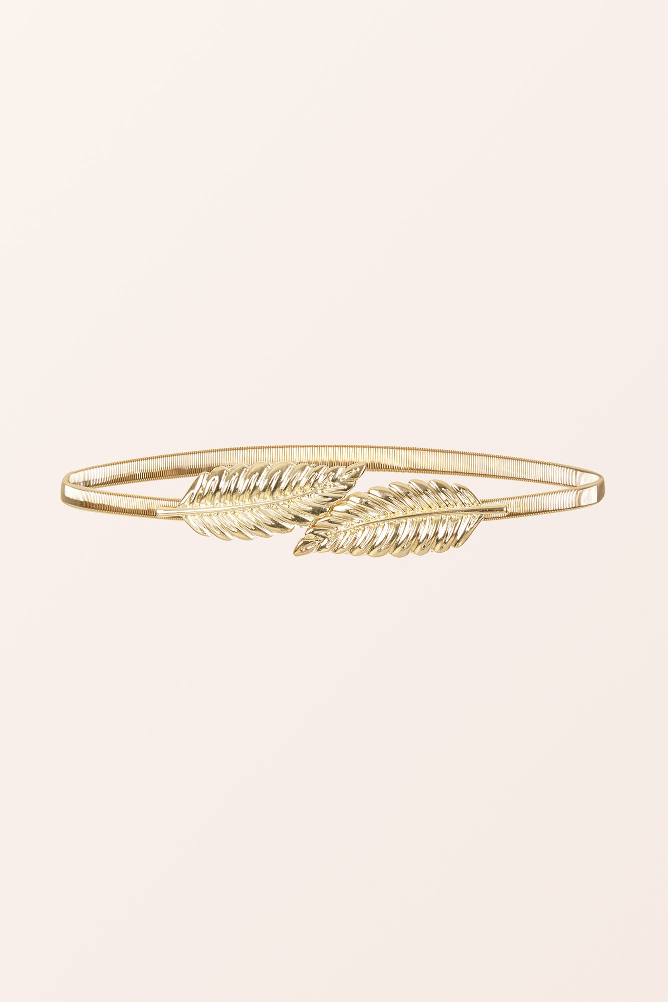 Metallic Chain Leaf Belt Gold – BlackButterfly