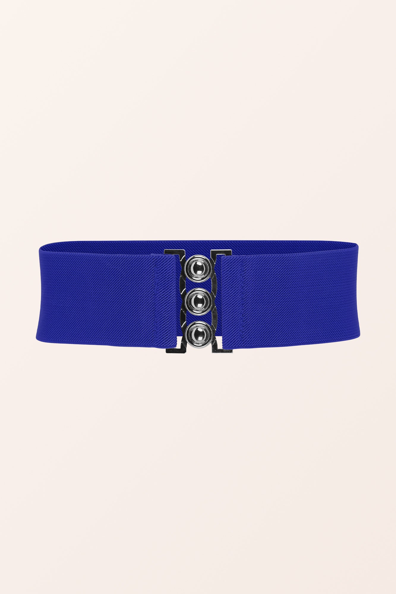 Classic Triple Eye-Hook Dress Belt - Royal Blue - UK Size 10