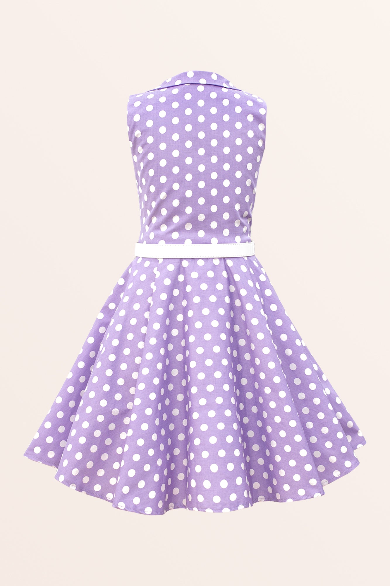 purple polka dot dress Kids 'Holly' Vintage Polka Dot 50's Girls Dress - Purple / 5