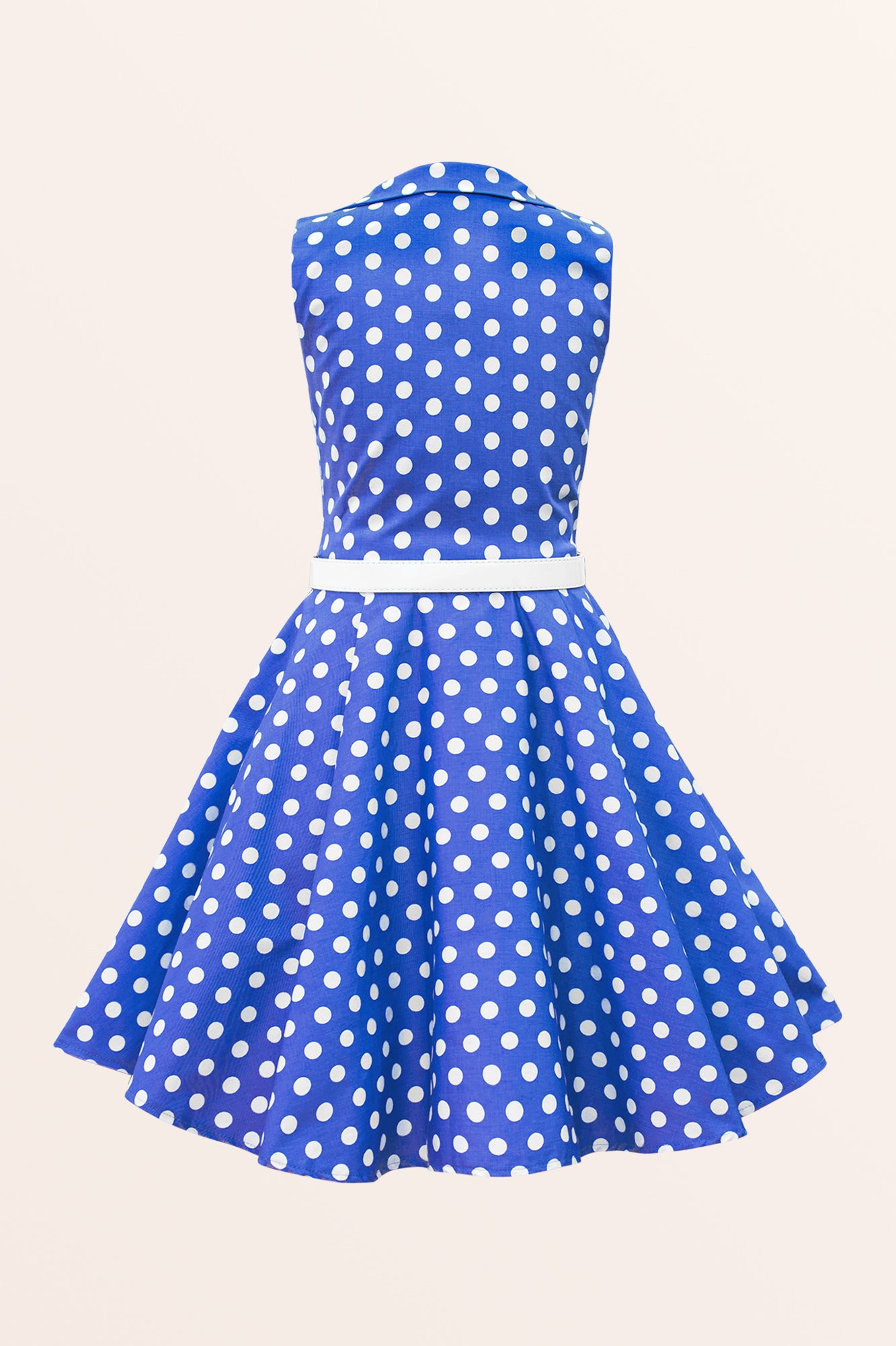 BlackButterfly Girl's Holy Costume Blue Vintage Polka outlet Dot 50's Dress size 9 10