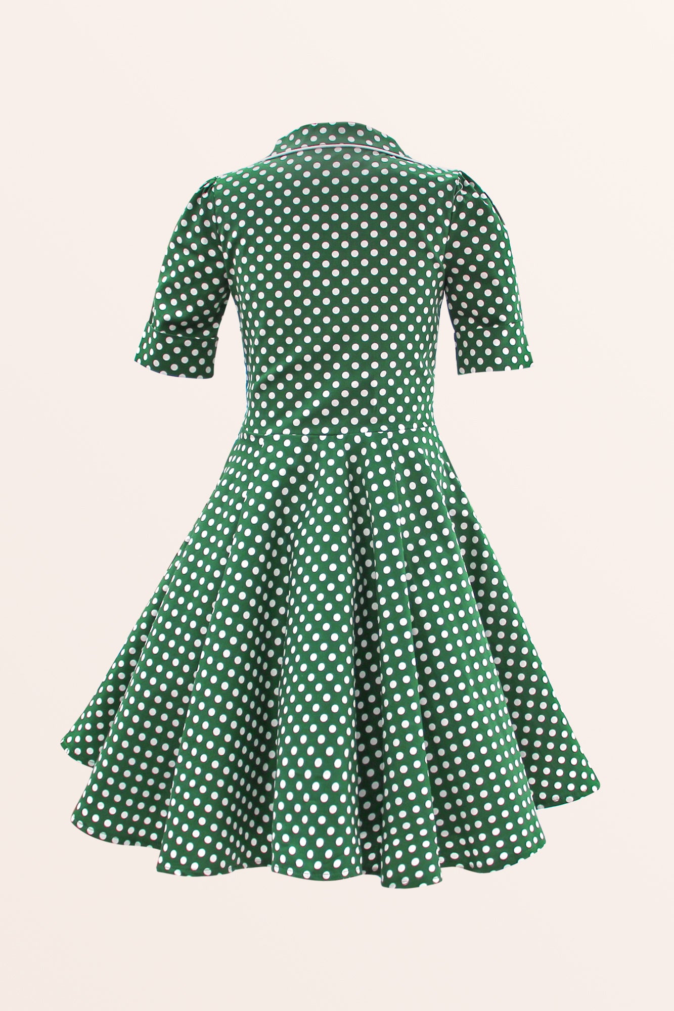 green emerald velvet dress Love This Feeling Polka Dot Dress in Hunter Green main image 1