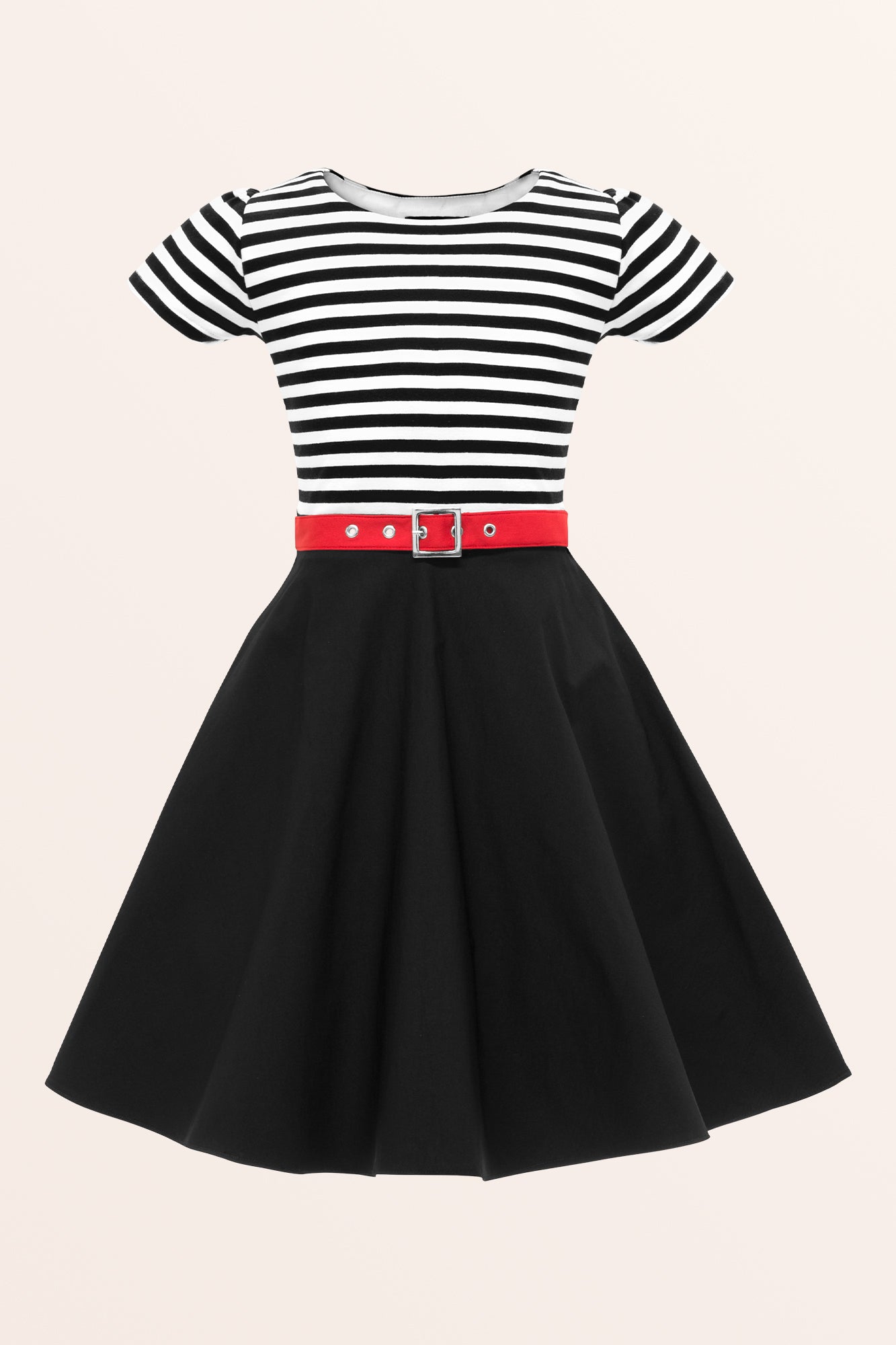 black dress belk Stay Hopeful Striped Dress