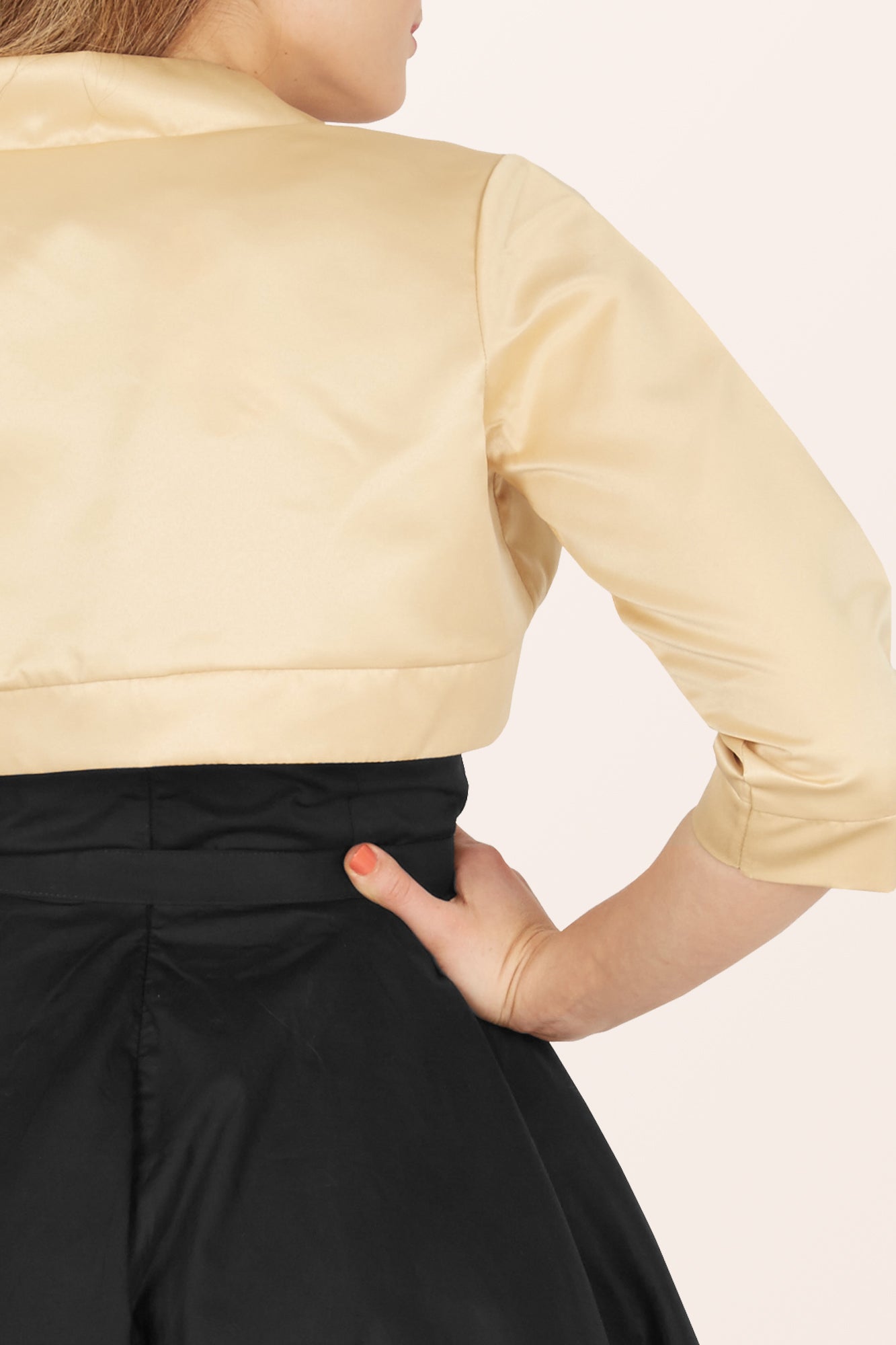 Satin Long Sleeve Bolero