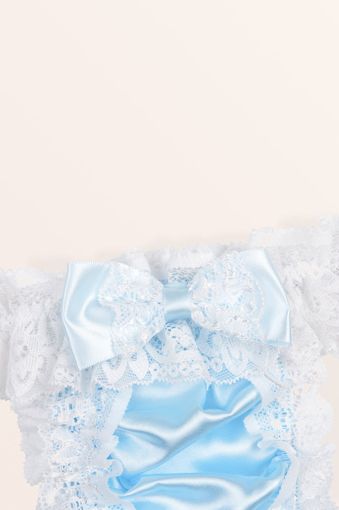 thumbnail image 2 of Satini Satin Babydoll Dress - Ruffle Hem Lingerie With Bow For Feminine Wear & Cosplay 2 of 11
