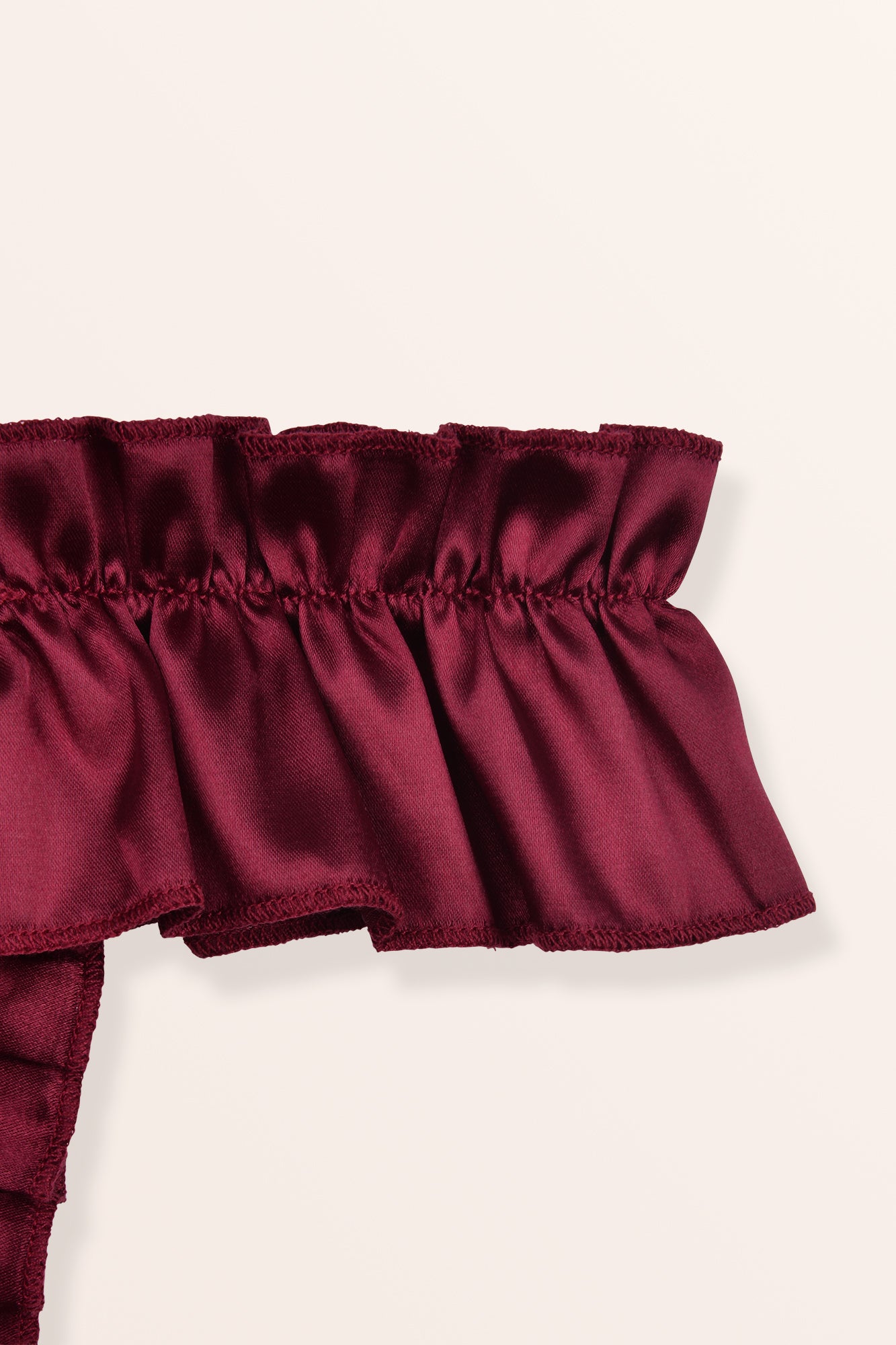 String En Satin Satini - Culotte Tanga Froufrou Élégante - Sous-vêtements Féminins Confortables